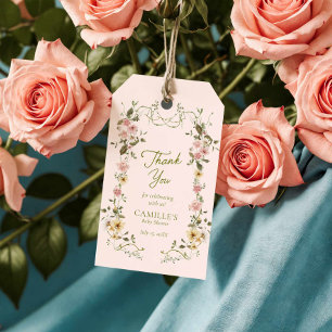 Garden Baby in Bloom Baby Shower Thank you tag
