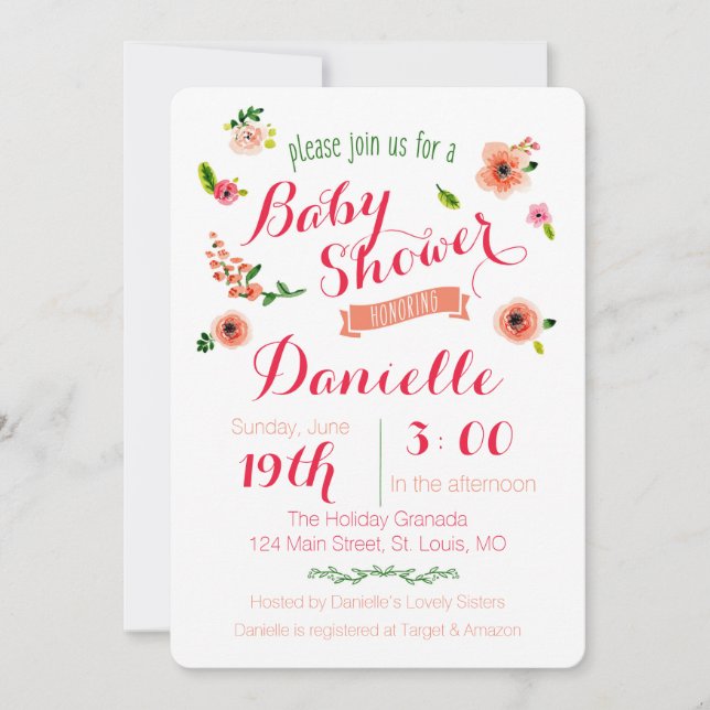 Garden Baby Shower Invitation (Front)