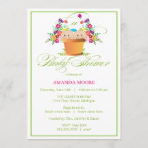 Garden Baby Shower Invitation  |  Twins