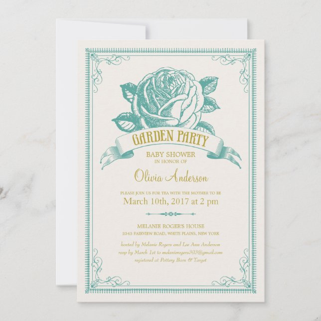 Garden Baby Shower invitations (Front)