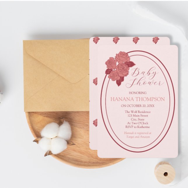 Garden Baby Shower, Roses Invitation (Creator Uploaded)