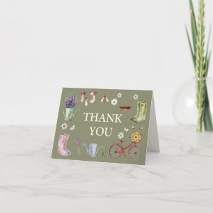 Garden Baby Shower Thank You Card