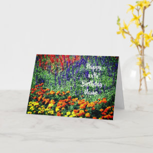 Garden Beauty Flower Art Personalised Birthday  Card