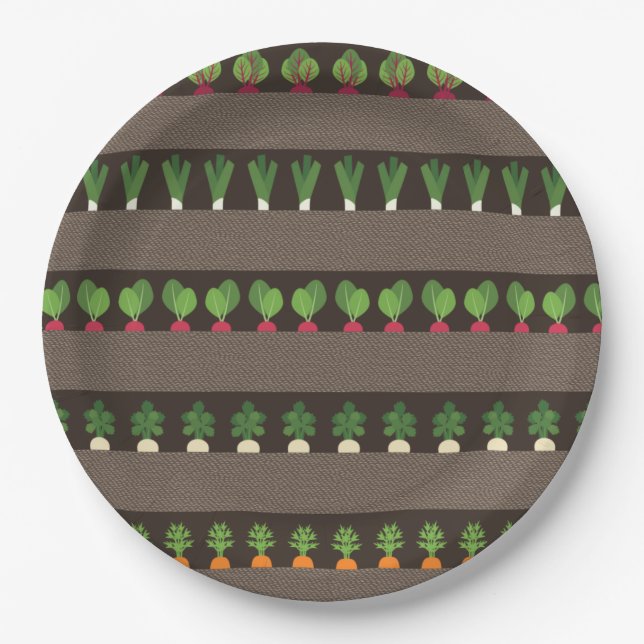 Garden Beds Paper Plate (Front)