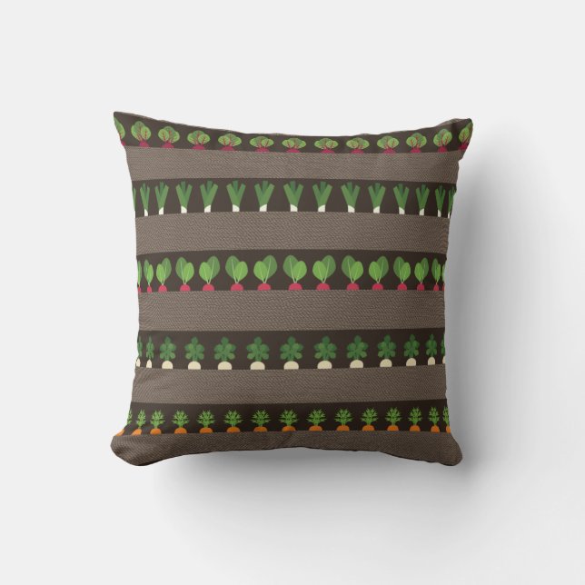 Garden Beds Throw Pillow (Front)
