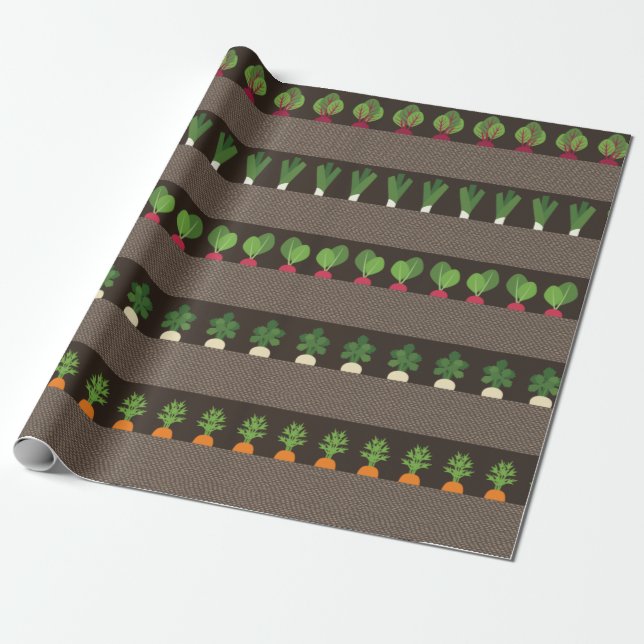 Garden Beds Wrapping Paper (Unrolled)