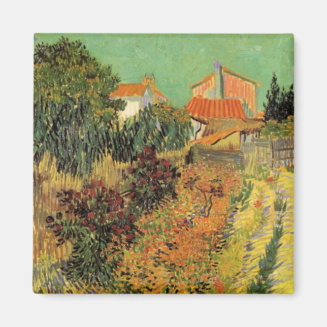 Garden Behind a House by Vincent van Gogh Magnet (Front)