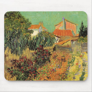 Garden Behind a House by Vincent van Gogh Mouse Mat
