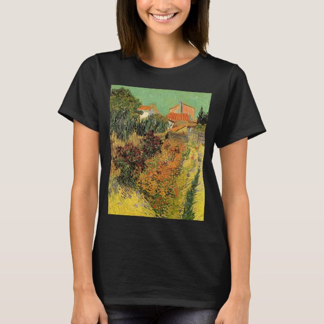 Garden Behind a House by Vincent van Gogh T-Shirt (Front)