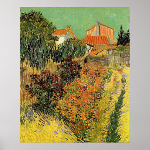 Garden behind a House.  Vincent van Gogh. Poster