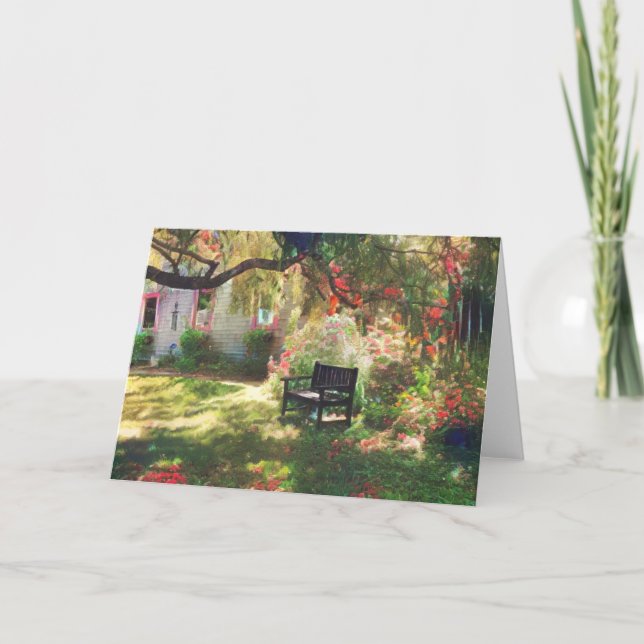 Garden Bench Thank You Card (Front)