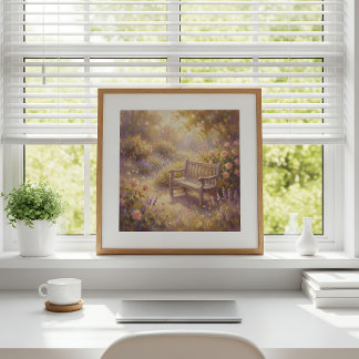 Garden Bench Wall Art Poster