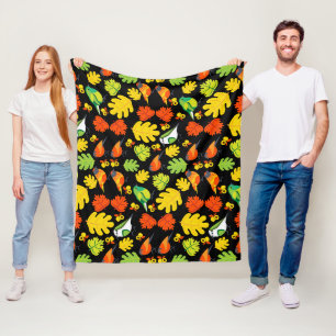 Garden Bird Home Decor Print Fleece Blanket