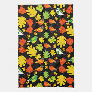 Garden Bird Home Decor Print Tea Towel