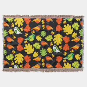 Garden Bird Home Decor Print Throw Blanket