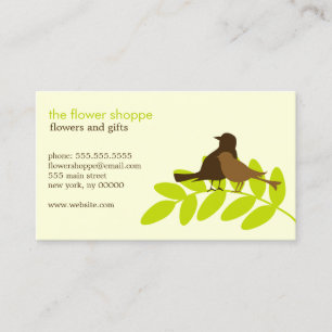 Garden Bird Silhouettes Business Card
