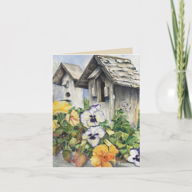 Garden Birdhouse Card (Front)