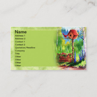 Garden Birdhouse Painting Business Card