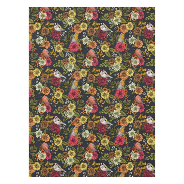 Garden birds and flowers 2 tablecloth (Front)