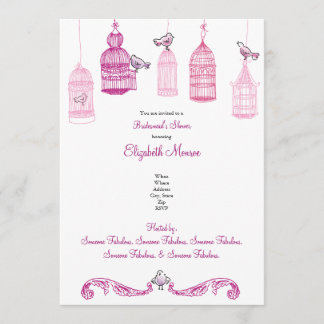 "Garden Birds" Bridal Shower & Birthday Invitation