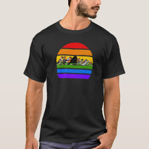 Garden Birds Rainbow Bullfinch Robin Birdwatcher D T-Shirt
