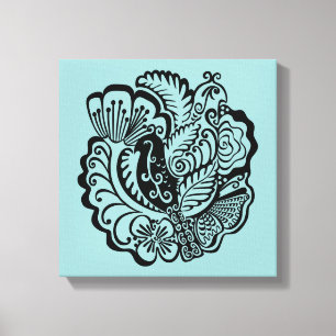 Garden Birds Stretched Canvas Print