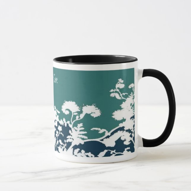 Garden Bloom Mug - Teal, Customise (Right)