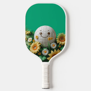 Garden Bloom Pickleball – Cute Sunflower & Butterf Pickleball Paddle