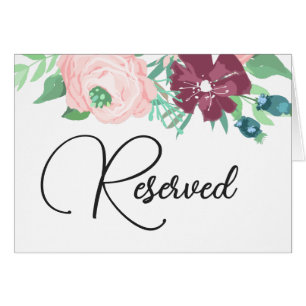 Garden blooming flowers. Floral Reserved sign