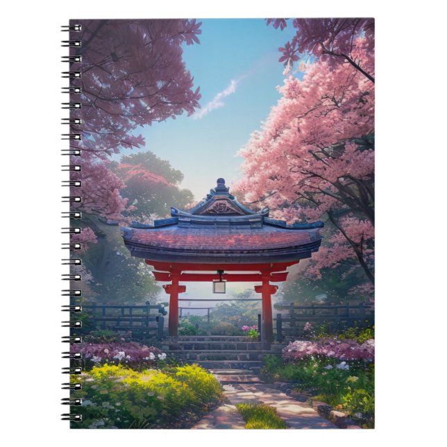 Garden Blooming with Beautiful Flowers Notebook (Front)