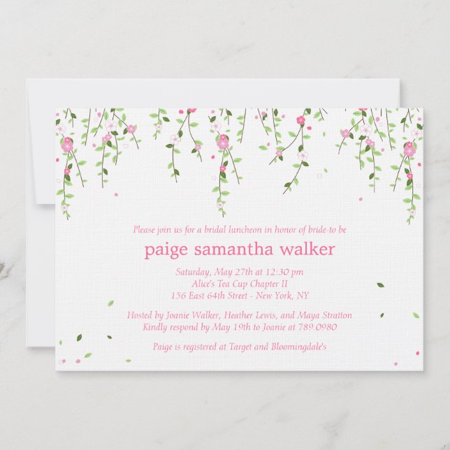 Garden Blooms Bridal Shower Invitation (Front)