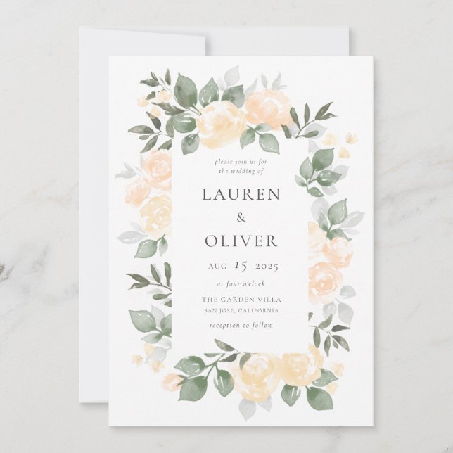Garden Blooms Invitation (Front)