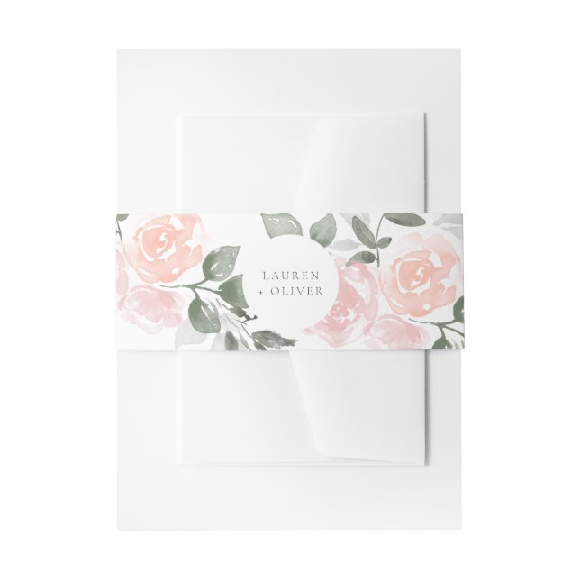 Garden Blooms Invitation Belly Band (Front Example)