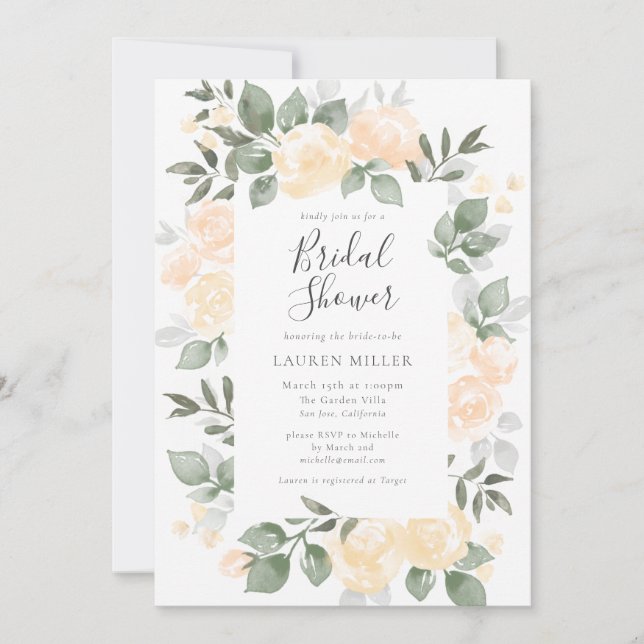 Garden BloomsBridal Shower Invitation (Front)