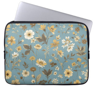 Garden Blue Bloom Laptop Sleeve