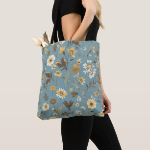 Garden Blue Tote Bag