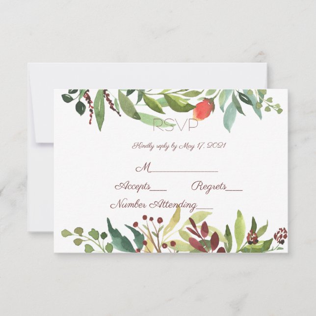 Garden Border RSVP Card (Front)