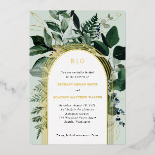 Garden botanical modern arched wedding