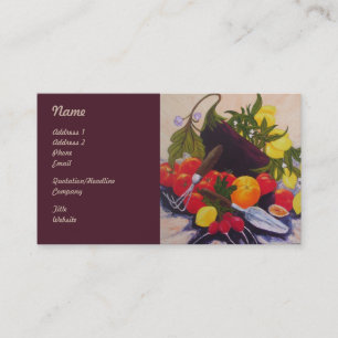 Garden Bounty Vegetables Business Cards