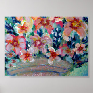 Garden Bouquet Painting on Canvas Art Poster