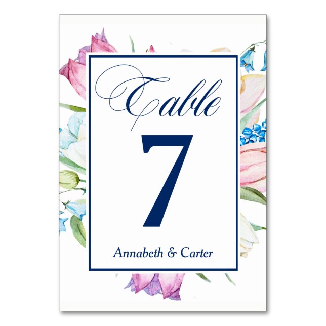 Garden Bouquet Table Number (Front)