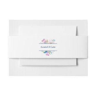 Garden Bouquet Wedding Invitation Belly Band