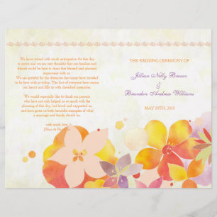 Garden Breeze Floral Wedding Bi Fold Program