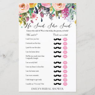 Garden Bridal Shower Game PRINTED