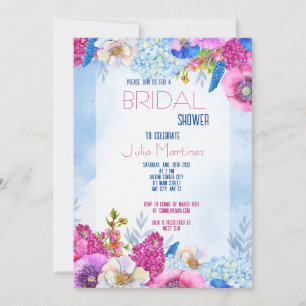 Garden Bright Floral Bridal Shower Invitation 