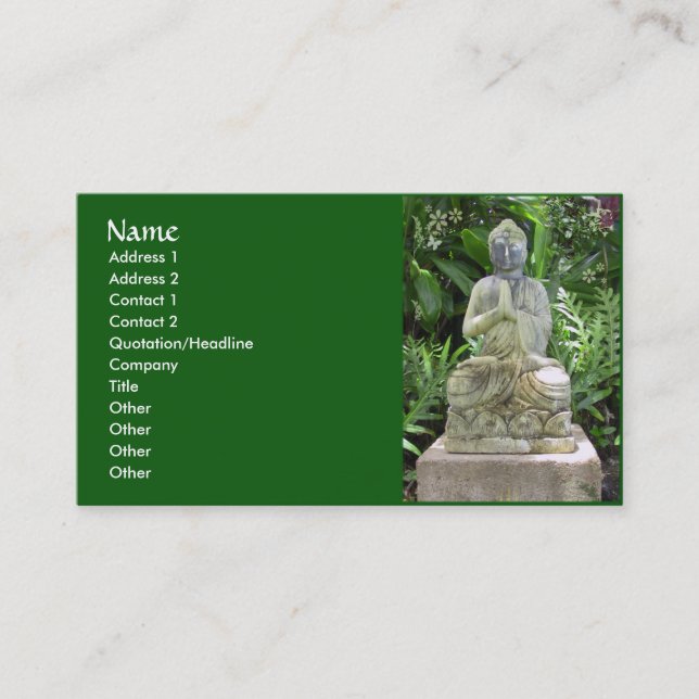 Garden Buddha Business Card (Front)