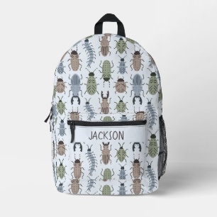 Garden Bugs Beetle Insect Animal Boys Blue Hiking Printed Backpack