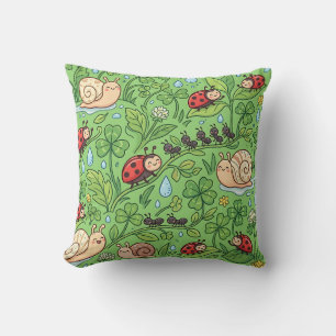 Garden Bugs Pillow – Snail Ladybug
