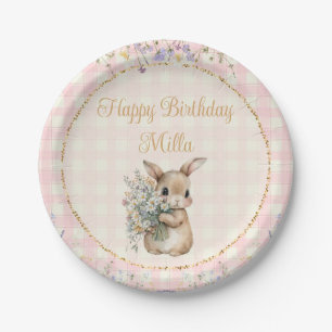 Garden Bunny Birthday Party Paper Plates
