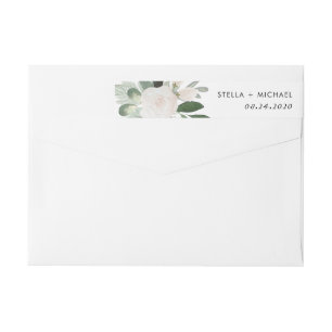 Garden Bush Return Address Wrap Around Label